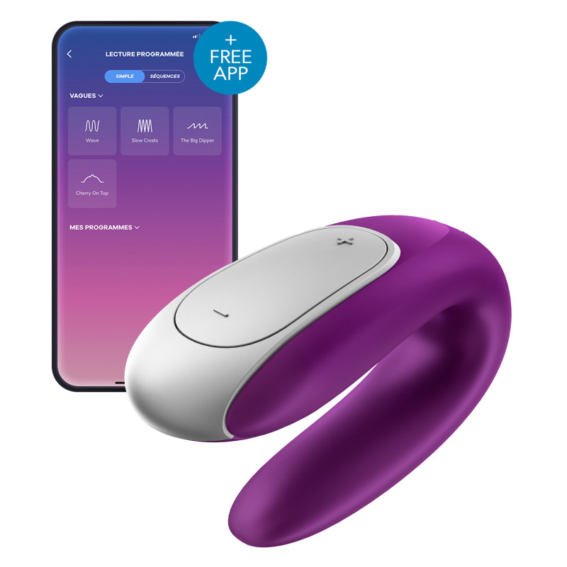 Satisfyer Double stimulateur connecté Double Fun Satisfyer Violet